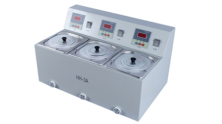 Three chamber thermostatic water bath (single row)